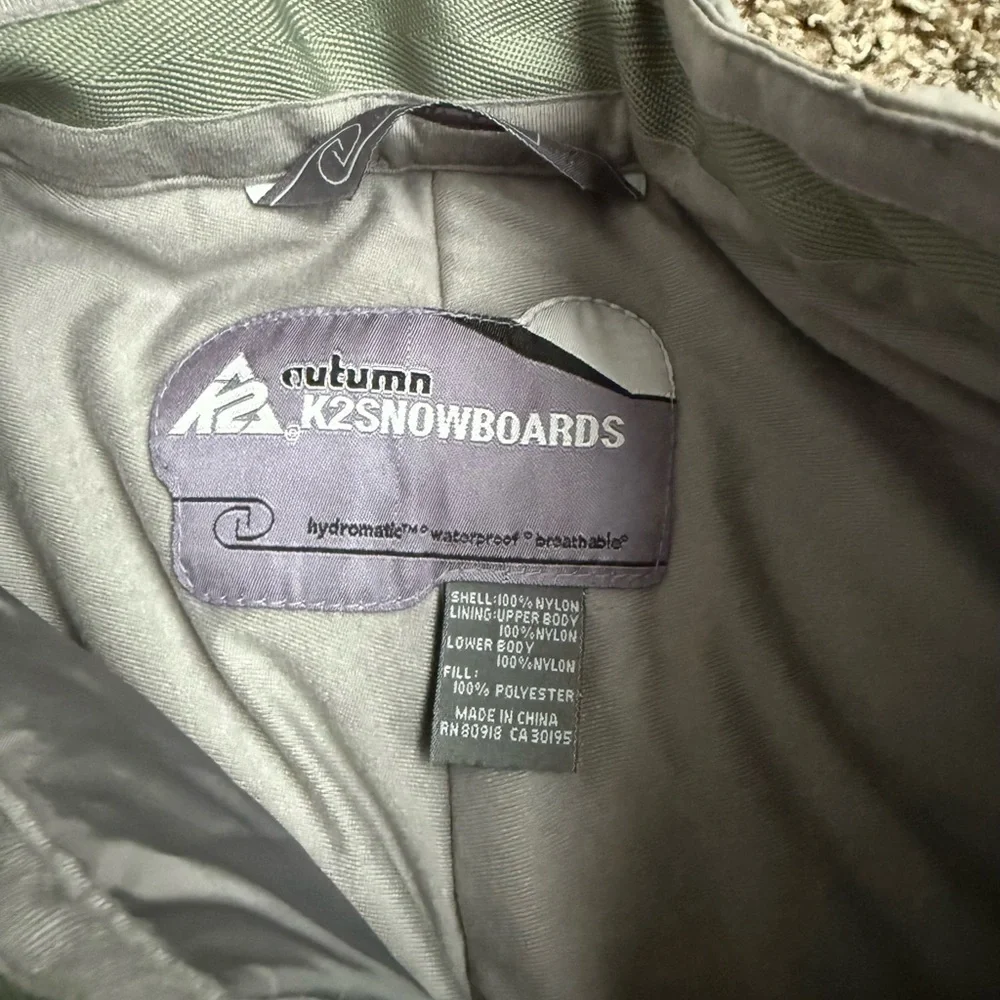 K2 grey snow pants waterproof